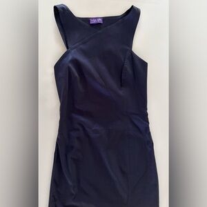 Future Ozbek Vintage Metallic Iridescent Blue Mini Dress Size M - Made In Italy